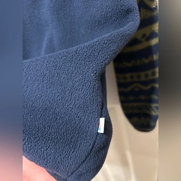 Passenger Men’s Set Off Polar 1/4 Zip Fleece in Mountain Geo Khaki , size M - Picture 11 of 13